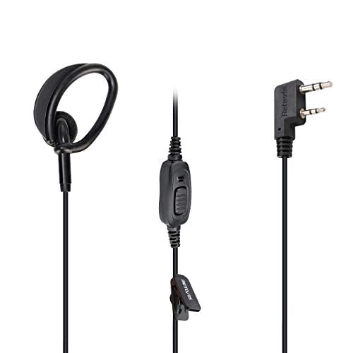 Retevis RT68 Walkie Talkie Earpiece with Mic, for RT22/RT21/H777/RT27/RT68H | Soft Earhook, 2 Pin , Compatible with Kenwood, Pxton, Baofeng BF-888S 2 Way Radio, Two Way Radio Headset(10 Pack) - style: Soft Earhook