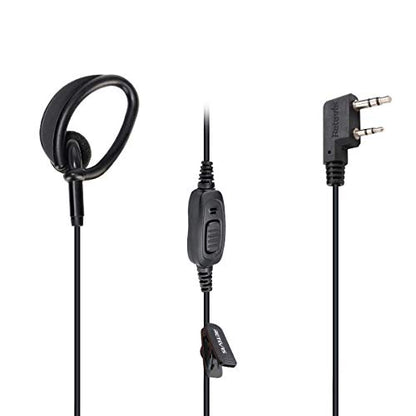 Retevis RT68 Walkie Talkie Earpiece with Mic, for RT22/RT21/H777/RT27/RT68H | Soft Earhook, 2 Pin , Compatible with Kenwood, Pxton, Baofeng BF-888S 2 Way Radio, Two Way Radio Headset(10 Pack) - style: Soft Earhook