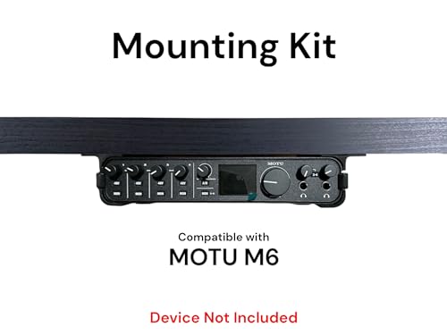 Desk Mount Kit for Motu M6 - Under Desk Mounting Brackets, Reverible - Secure Mounting Accessories
