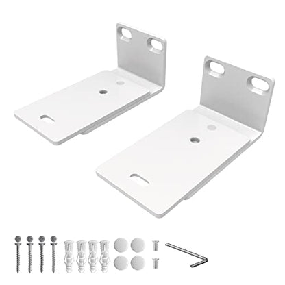 Adjustable Soundbar Wall Mount for Bose Sound Bar, White, Pair | Compatible with Bose 300/500/550/600/700/900 Lifestyle Ultra, Smart Sound Bar, TV Speaker, Mounting Under TV Bracket, White - color: White