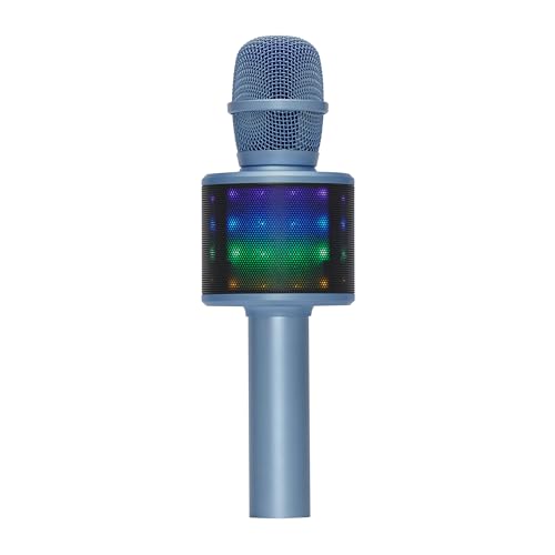 Wireless Bluetooth Karaoke Microphone with Built-in Speakers + HD Recording, Portable Handheld Mic | Blue