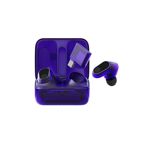 Sony INZONE Buds Wireless Noise Cancelling Gaming Earbuds, Glass Purple | Perfect for PlayStation® 5, PC/PS5/Switch/Mobile, 48Hr Battery with Case, Low Latency 2.4GHz USB-C Dongle, Truly Wireless