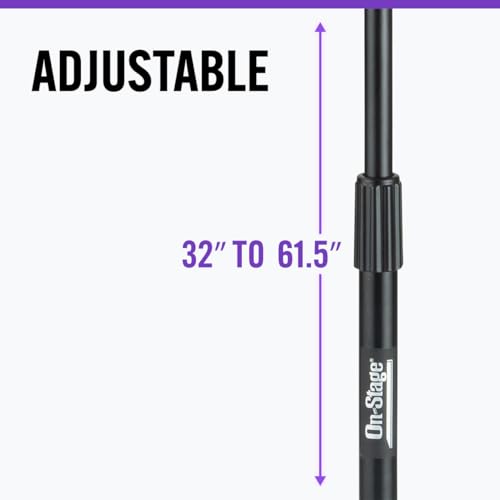 On-Stage MS7701B Euro Boom Mic Stand (For Vocal and Instrument Microphones