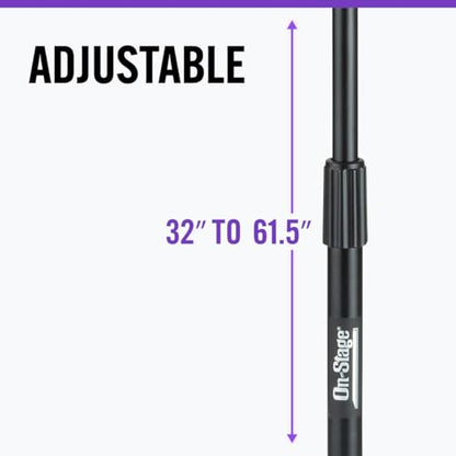 On-Stage MS7701B Euro Boom Mic Stand (For Vocal and Instrument Microphones