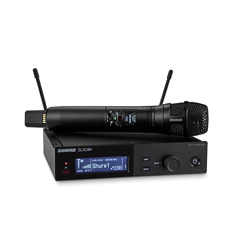 Shure SLXD24+/58 Handheld Wireless System - SLXD4+ Receiver, SLXD2+ Handheld Transmitter with Nexadyne 8/C Capsule, Bluetooth Monitoring, G57 Band - style: Nexadyne 8/C Capsule