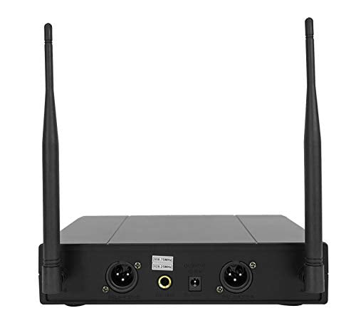 Rockville RWM72U Dual UHF Wireless Handheld Microphone System, LCD Display
