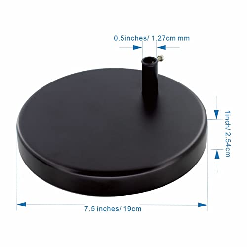 Desk Lamp Base: Round inches Mounting Stand for Desk Lamps,Magnifying Glass with Light,Mic Arm Desk Mount,Swing Arm Desk Lamp,for Home Office,Compatible for lk-1 cl-2 (Black) - color: Black