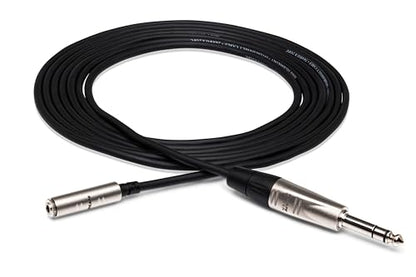 Hosa HXMS-010 Pro Headphone Adaptor Cable, REAN 3.5 Millimeters TRS to 1/4 Inches TRS, 10 Feet