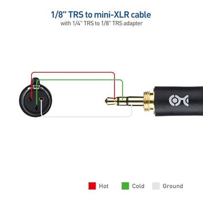 Cable Matters Braided 3.5mm to Mini XLR Headphone Cable, 4ft | Compatible with Beyerdynamic DT 1770/1990 Pro, AKG K240/K371/Q701