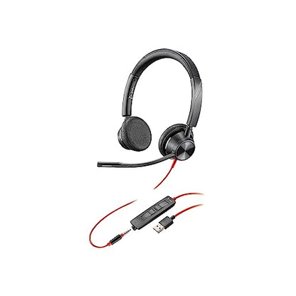 Plantronics Poly - Studio P5 Webcam with Blackwire 3325 Headset Kit Polycom - 1080p HD Professional Video Conferencing Camera & Stereo Audio Wired Headset USB-A - Certified for Zoom & Teams