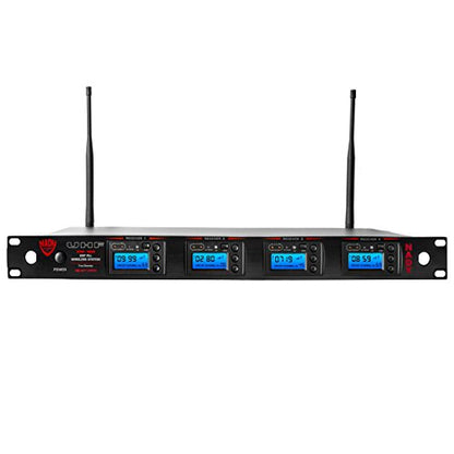 Nady 4W-1KU-HT-NEUS Quad True Diversity 1000-Channel Professional UHF Wireless System with 4 Handheld Microphones – Autoscan – Automatic Transmitter Pairing – All Metal Construction - size: Quad Transmitter, style: Handheld Microphone System