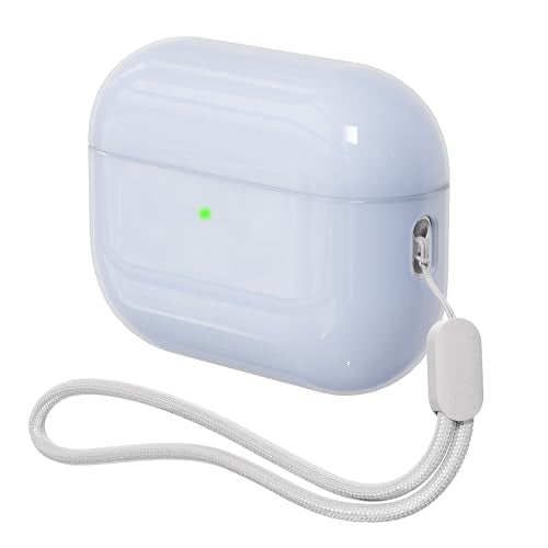 Case for AirPods Pro 3 Never-Sretch-Out DamonLight Shock-Proof Protective Semi Hard Silicone Case Compatible with Apple Airpods Pro 3rd Generation (Ice Blue) - color: Pale Blue