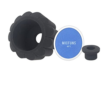 MF2 Microphone Windscreen Pop Filter,Side Cutout 45-60-mm Suspended Microphones SM7B, Sound Absorbing Foam Reducing Noise And Reflections