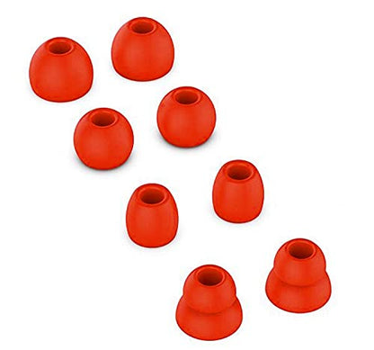 JNSA Ear Tips Earbuds Tips Replacement Eartips Earbud Tips Eargels Silicone Buds Set Compatible with Powerbeats Pro Beats Wireless Earphone Headphones,4 Pairs,Red - color: Red