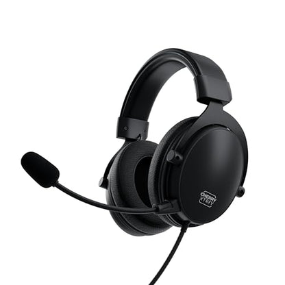 Xtrfy H2, Professional Gaming Headset, Optimised for Esports, Extra-Large Ear Cushions with Memory Foam Pads, Detachable Microphone, Braided Cable, Black