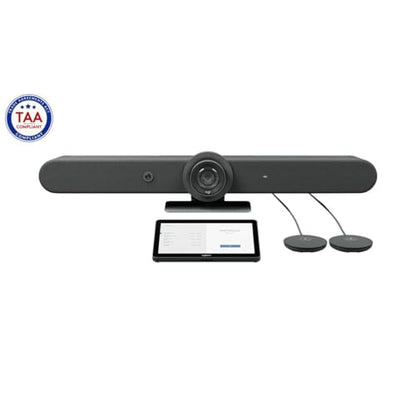 Logitech Rally Bar Room Kit, 4K PTZ Video Conferencing System with Beamforming Microphones for Medium to Large Rooms