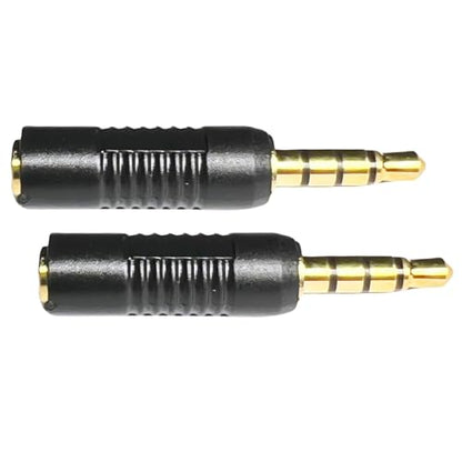 CESS 3.5mm TRRS Male to 2.5mm Female Headset Adapter, 2 Pack