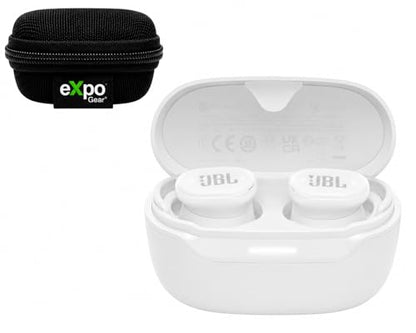 JBL Endurance Race 2 True Wireless Sports Earbuds (White) with Expo Gear Weather-Resistant Protective Hard-Shell Case - color: White