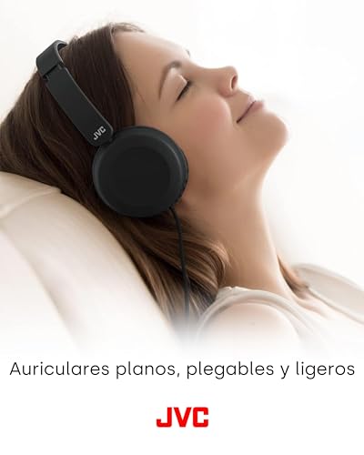 Foldable Lightweight HA-S31M On-Ear Headphones with Built-in Remote, Microphone and Call Handling, Black