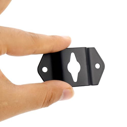 20PCS Hanging Speaker Bracket Wall Mount Hook Hanger for Sound Box | Iron Plate Connector for Surround Sound Box Audio Speaker with Mounting Screws (2.17×1.18 Inch) - style: 20Pcs (2.17×1.18 Inch)