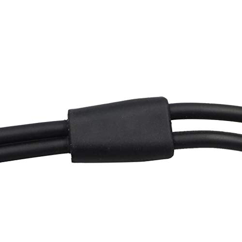 Replacement Dual Exit Audio Cable for Shure SRH1440 SRH1540 SRH1840 Headphones MMCX Earphone Cord Line, About 2 meters, Black