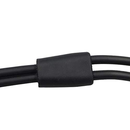 Replacement Dual Exit Audio Cable for Shure SRH1440 SRH1540 SRH1840 Headphones MMCX Earphone Cord Line, About 2 meters, Black