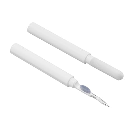 Cleaning Kit Earbud Cleaner Pen, ABS Multi Function Electronics Brush with Flocking Sponge and Metal Tip, 2 Tools with Magnet Storage Box for Earbuds Jewelry