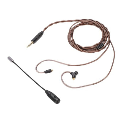 FOSA MMCX Cable for SE215 SE315 SE425, 3.5mm Replacement Cable with Detachable Microphone, Braided OFC for MMCX Earphones