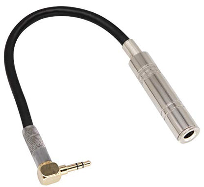 90 Degree 1/8 to 1/4 Stereo Adapter Cable, TRS 90 Degree 3.5mm Male to 6.35mm Female Stereo Audio Adapter for Amplifiers, Guitar,Home Theater Devices,Laptop etc.(9inch/24cm - size: 9 inch / 24 cm