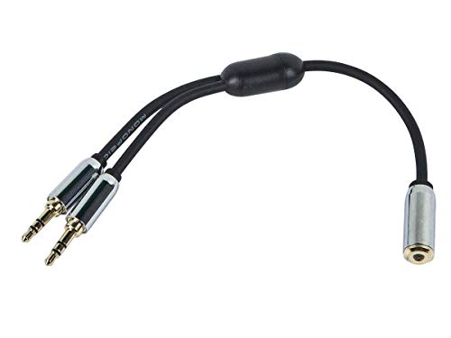 Monoprice 110146 6-Inch 3.5mm Stereo Jack Splitter for Mobile - Retail Packaging