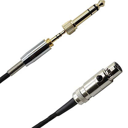 Replacement Headphone Audio Cable Compatible for K240, K240S, K240MK II Q701 K702 K141 K171 K181 K271s K271 MKII M220 Pioneer HDJ-2000 Headphones 6.3/3.5mm Jack