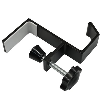 Aluminum Headphone Hanger, Desk Bag Hook Holder Headset Stand Hook Mount - Under Desk Clamp Mount for Gaming, Office & Home Organization(Black)