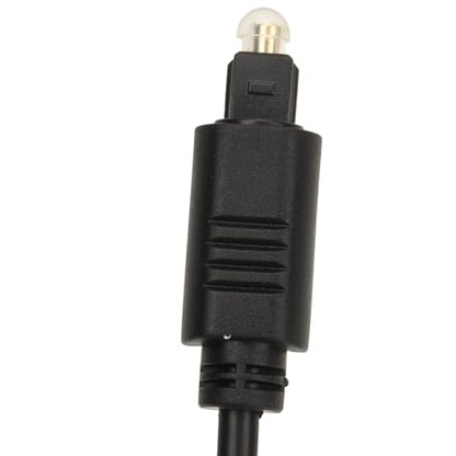 Right Angle 360 Degree Optical Sound Cable, High Resolution Digital Fiber Optic Cable with Connectors for Home Theater, TV, AV Receiver, HDTV, Monitor,