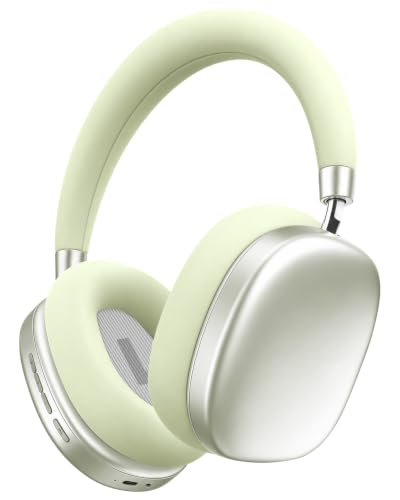 Wentronic YG01 Wireless Over-Ear Headphones, Active Noise Cancelling, Up to 58H Battery Life, Bluetooth 5.3, Great for Travel & Office, USB-C Lossless Audio, Microphone for iPhone Android - Green