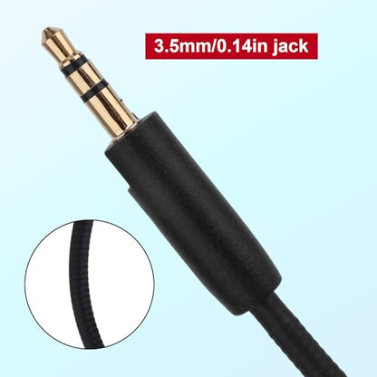 Mic Replacement for Razer Barracuda X Headsets, 3.5mm/0.14in Detachable Gaming Boom Headphone Microphone Parts Replacement with Foam Cover Compatible with Barracuda X Headsets, Noise Cancelling