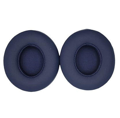 Headphone Replacement Ear Pad Cover Compatible with Beats by Dre Solo3 Solo2 Wired Wireless Headphones Protein Leather Memory Foam Headphone Cushion Ear Muffs-College Blue - color: college blue