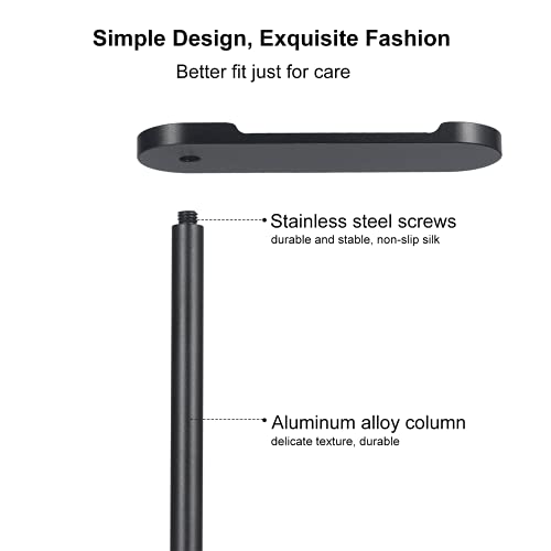Headphone Stand Aluminum, Headset Holder with Solid Metal Base for Desk, Compatible with Most Headphones (Black) - color: Black