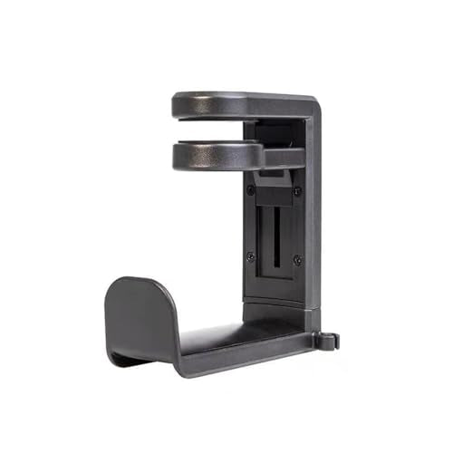 Black Multi-Functional 360° Rotatable E-Sports Bluetooth Over-Ear Headphone Clamp-on Desk Hanger – Punch-Free Table Clip Hook for Thoughtful Under-Desk Storage - color: Black