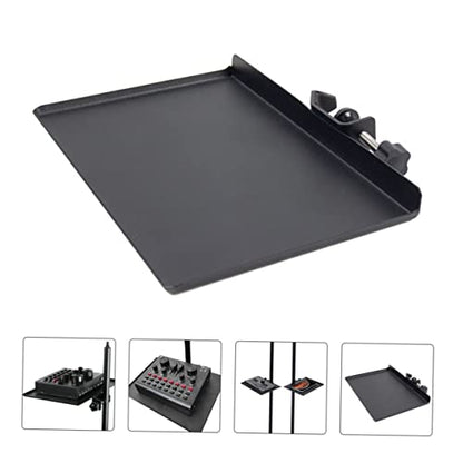 Toddmomy Clip Microphone Stand Low Profile Mic Arm for Microphone Sound Tray Broadcast Rack