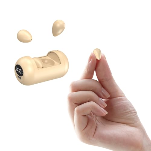 Xmenha Tiny Mini Invisible Earbuds Wireless Bluetooth Small Invisible Headphones Ear Buds for Sleeping Smallest Micro Hidden Small Discreet Earbuds for Work - color: Skin
