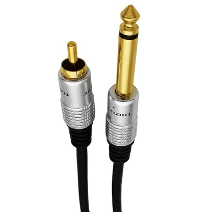 6.35mm to RCA, RCA to 1/4 Mono TS Cable, Gold Plated 6.35mm Mono Male to RCA Male Audio Interconnect Cable 6Feet/1.8M - color: 6.35 M to RCA M 1.8M/5.6Ft