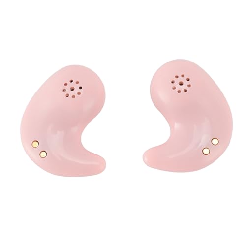 Yunseity Mini Bluetooth Earbuds, in Ear Stereo Earphones with Digital Display Charging Case, Mini for Sleep Work Music (Rose) - color: Rose