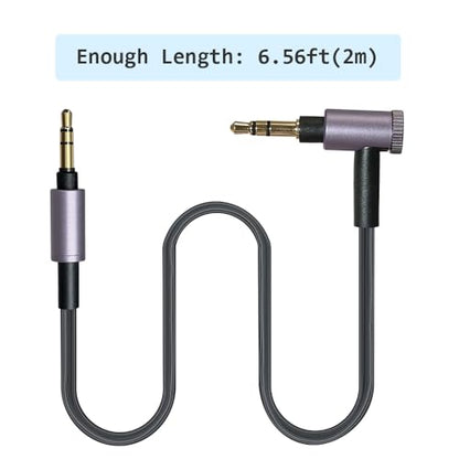 WH-1000XM5 Cable Compatible with Sony WH-1000XM4/WH-1000XM6(2 M) | 2 Meter long , Cord Compatible with Sony WH-1000XM3 MDR-XB950BT MDR-XB950N1 MDR-1A WH-xb910n WH-CH700N Headphone - size: 2m