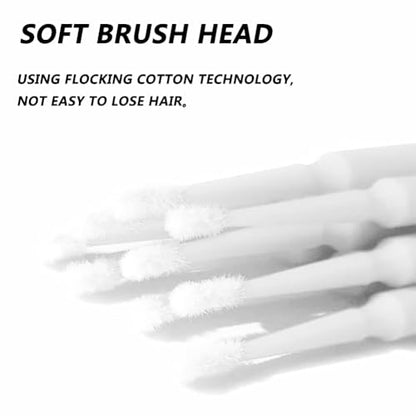 100 Pack Phone Charge Port Cleaning Tool kit,Bendable Mini Soft Round Brushes Cleaner Compatible with iPhone 11 Pro Speaker Tablet Camera Laptop Computer Smartphone, White - color: White