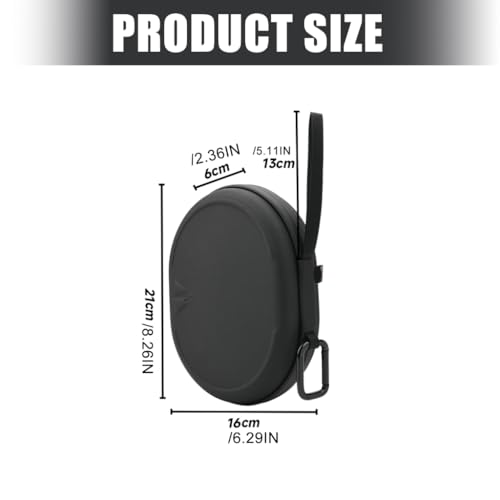 Universal Hard Shell Storage Case for Medium Small Over Ear Headphones Black
