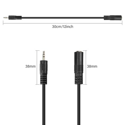 2.5mm TRS Audio Aux Cable,2.5mm Male to Female Stereo Audio Extension Cable for Smartphone,Headphone,Mp3 Player（0.3M）
