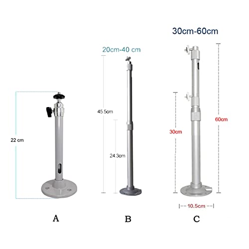FEELIN Speaker Stand Projector Wall Mount Speaker Stand Ceiling Bracket Metal Bracket Adjustable 360 Degree Projector Stand Media Stand Audio-Video Shelving (Color : B) - color: B