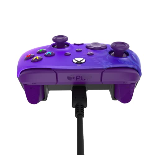 PDP Rematch Enhanced Wired Gaming Controller for Xbox Series X|S & Xbox One - color: Purple Fade, style: Controller