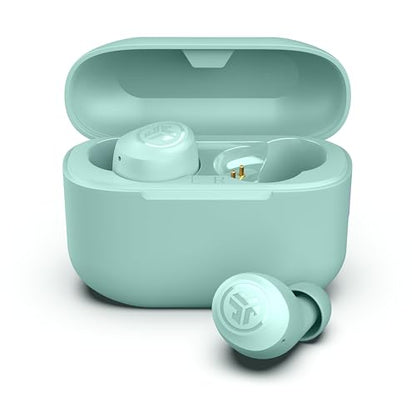 JLab Go Air Pop+, True Wireless Earbuds, Bluetooth Earbuds with Microphone, Dual Connect, EQ3 Sound, Mint Green | Wireless Earphones, IP55 True Wireless Earbuds with Microphone, Application, Dual Connect, Charging Case - color: Mint, style: Pop+