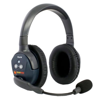 EARTEC Ultralite PRO16-DR Dual-Ear Remote Add-On Headset – Expands Existing PRO16 Systems Up to 16 Users, Hands-Free Full Duplex, 10-Hour Battery – U.S. Company Since 1961 - style: Dual Ear
